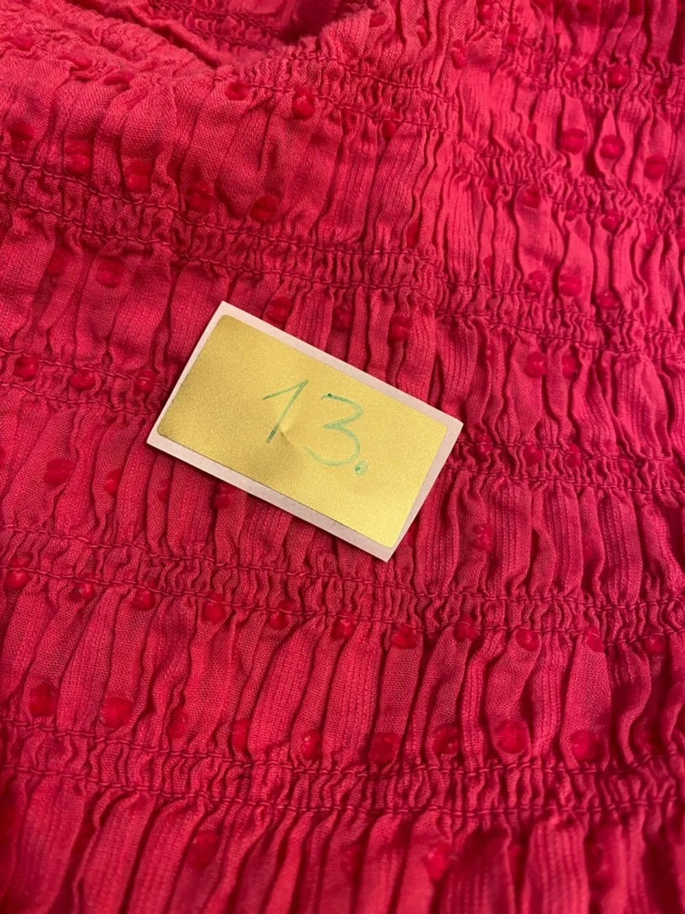 J. Crew Bright Pink Puff-Sleeve Smocked Top. Size S . Style BI436